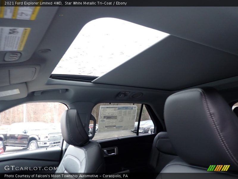 Star White Metallic Tri-Coat / Ebony 2021 Ford Explorer Limited 4WD