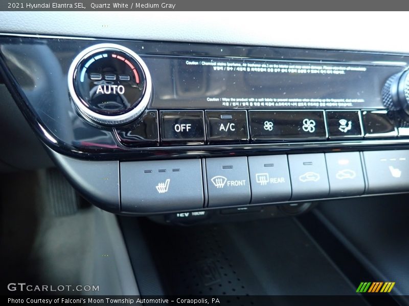 Quartz White / Medium Gray 2021 Hyundai Elantra SEL