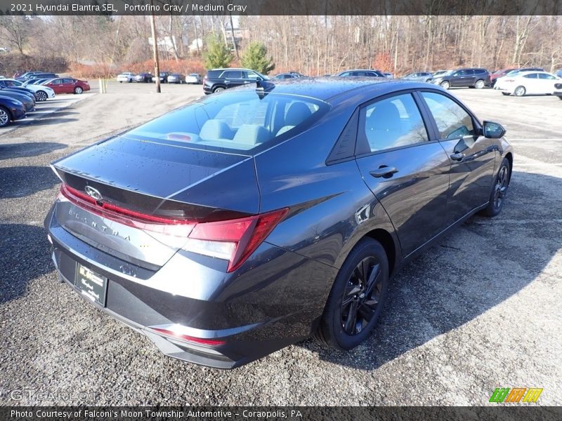 Portofino Gray / Medium Gray 2021 Hyundai Elantra SEL