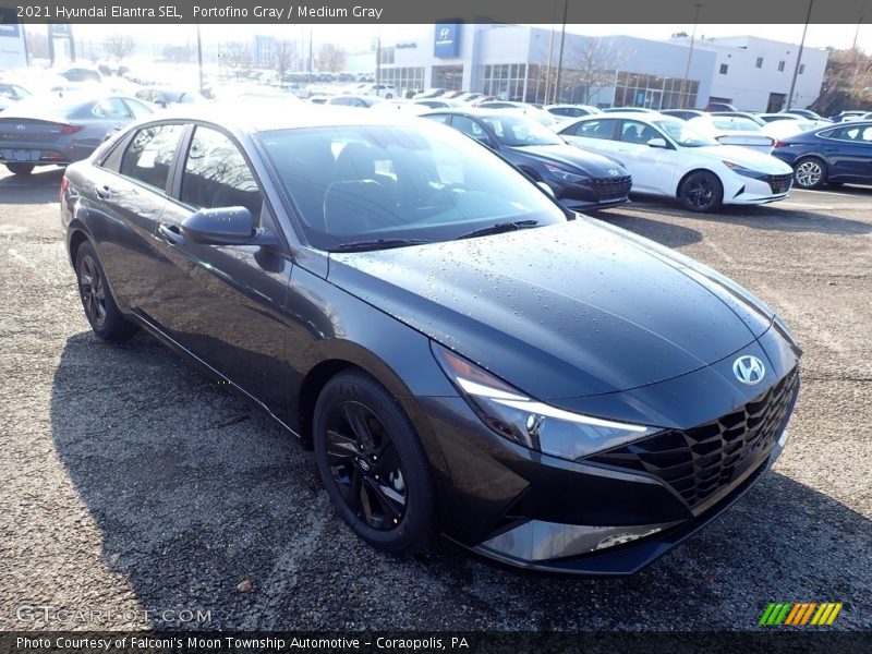 Portofino Gray / Medium Gray 2021 Hyundai Elantra SEL
