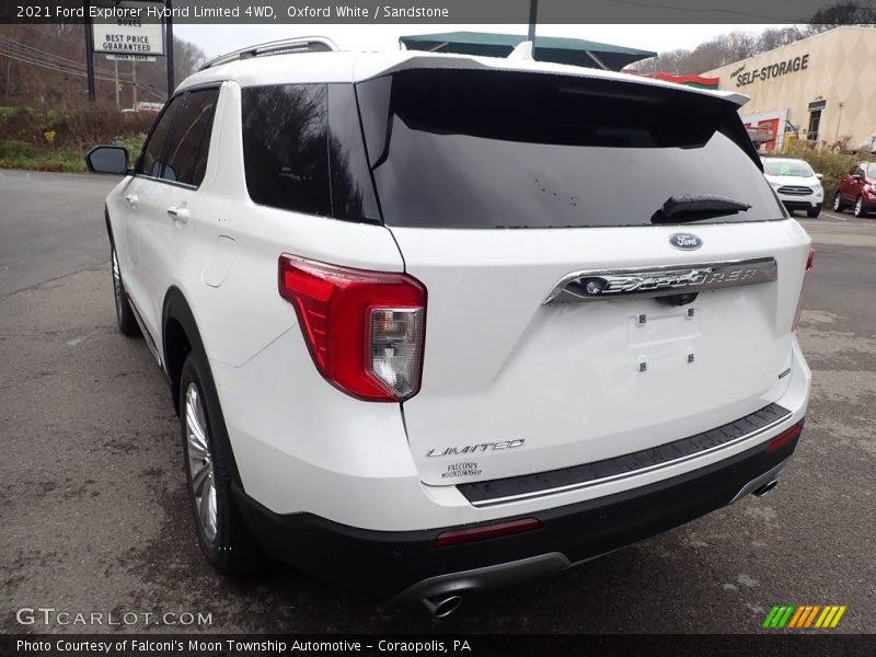 Oxford White / Sandstone 2021 Ford Explorer Hybrid Limited 4WD