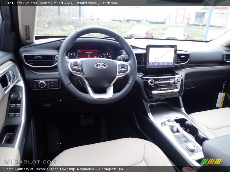 Sandstone Interior - 2021 Explorer Hybrid Limited 4WD 