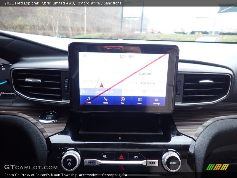 Oxford White / Sandstone 2021 Ford Explorer Hybrid Limited 4WD