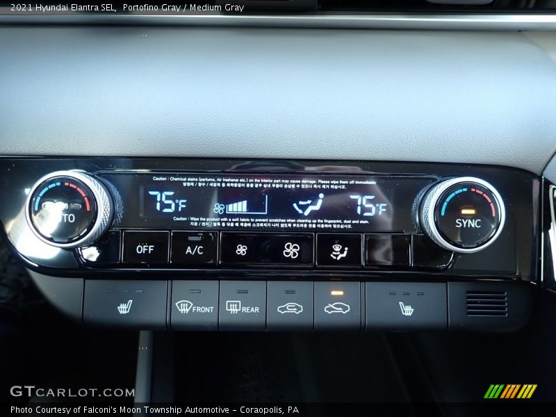 Portofino Gray / Medium Gray 2021 Hyundai Elantra SEL