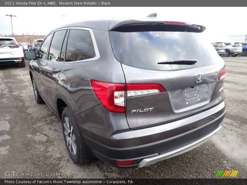Modern Steel Metallic / Black 2021 Honda Pilot EX-L AWD