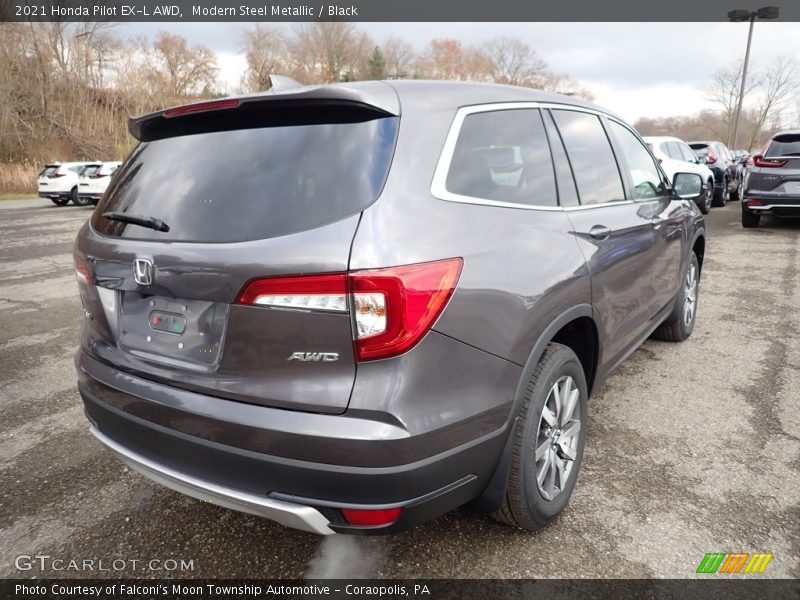 Modern Steel Metallic / Black 2021 Honda Pilot EX-L AWD