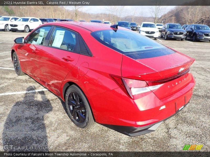 Calypso Red / Medium Gray 2021 Hyundai Elantra SEL