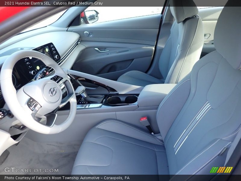 Calypso Red / Medium Gray 2021 Hyundai Elantra SEL