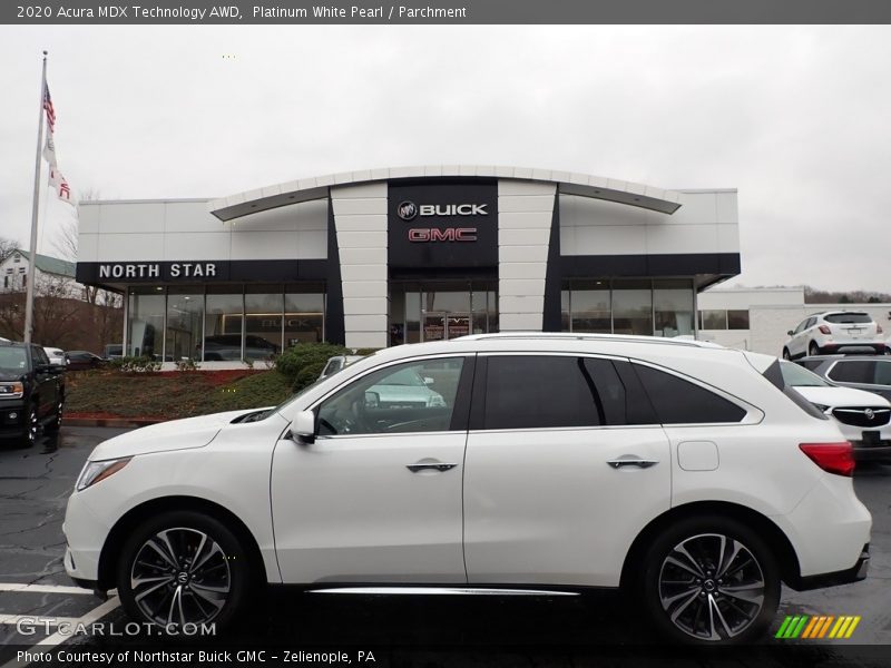 Platinum White Pearl / Parchment 2020 Acura MDX Technology AWD