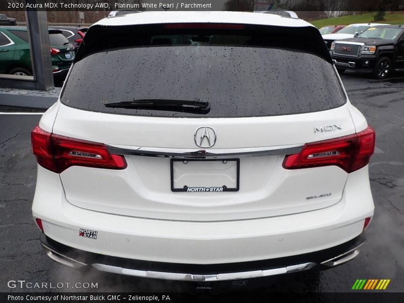 Platinum White Pearl / Parchment 2020 Acura MDX Technology AWD
