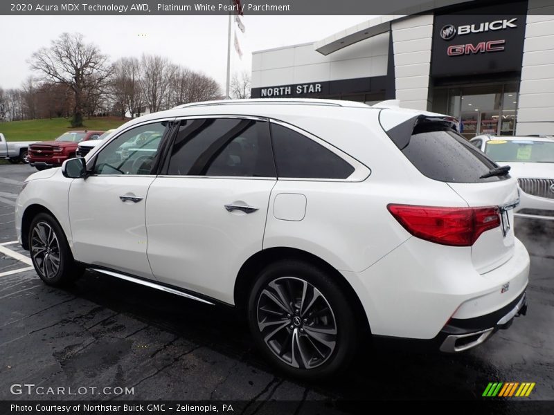 Platinum White Pearl / Parchment 2020 Acura MDX Technology AWD