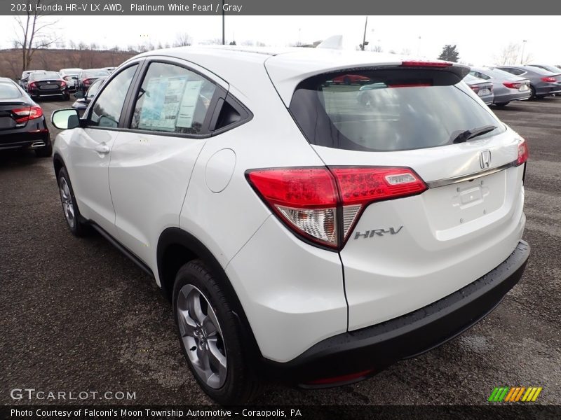 Platinum White Pearl / Gray 2021 Honda HR-V LX AWD