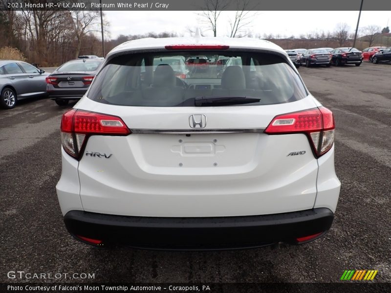 Platinum White Pearl / Gray 2021 Honda HR-V LX AWD