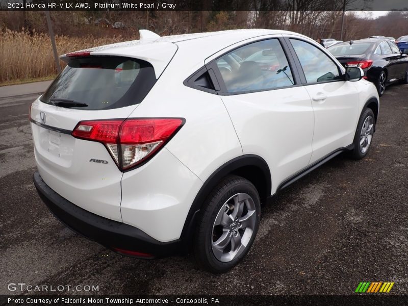 Platinum White Pearl / Gray 2021 Honda HR-V LX AWD