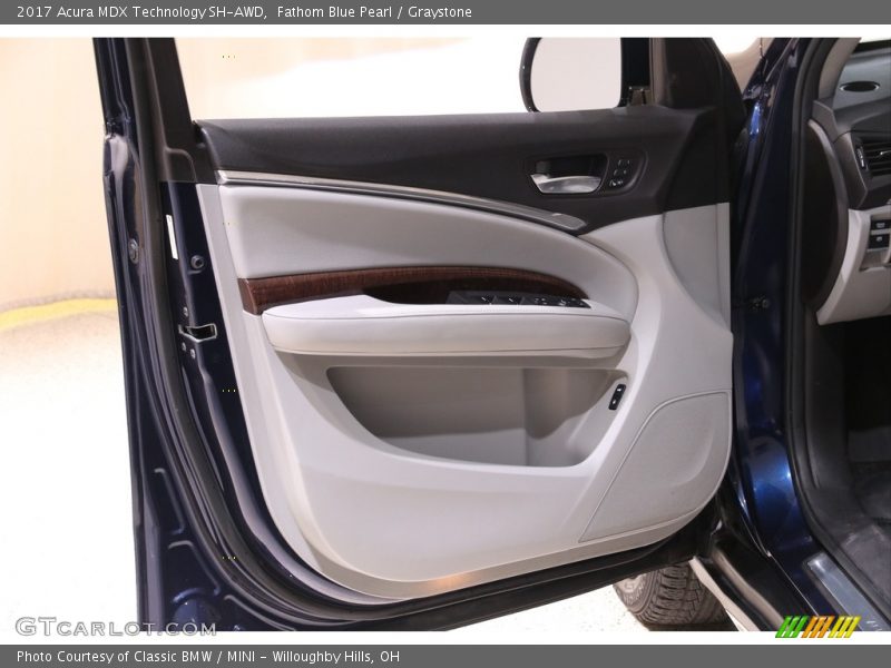 Fathom Blue Pearl / Graystone 2017 Acura MDX Technology SH-AWD