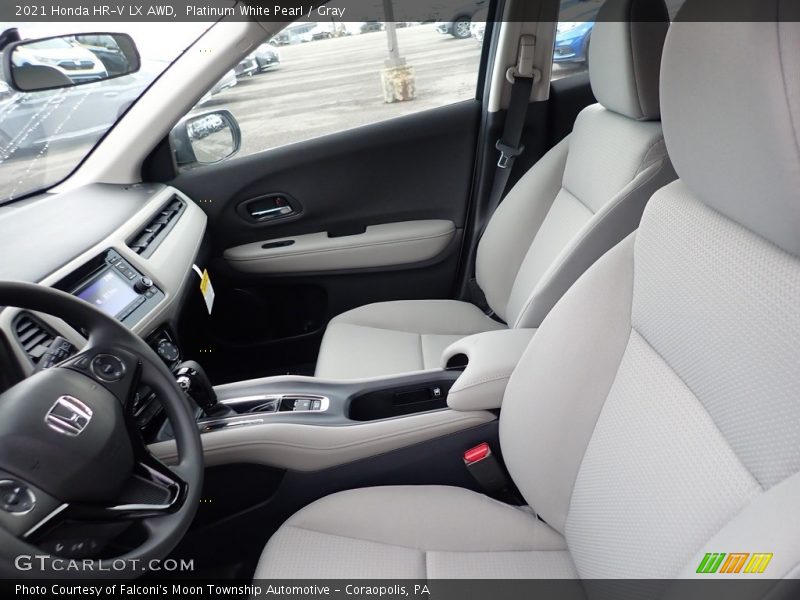 Platinum White Pearl / Gray 2021 Honda HR-V LX AWD