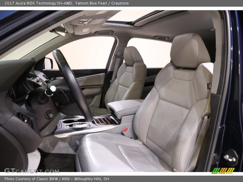 Fathom Blue Pearl / Graystone 2017 Acura MDX Technology SH-AWD