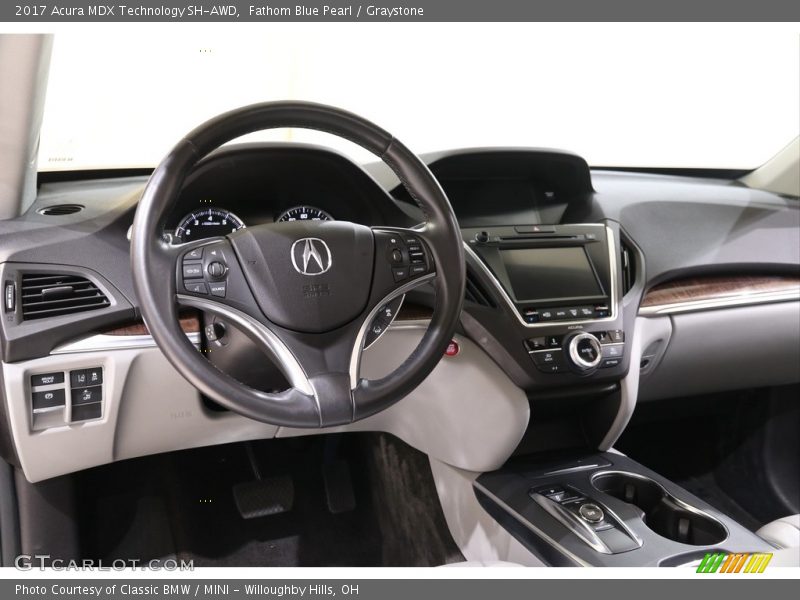 Fathom Blue Pearl / Graystone 2017 Acura MDX Technology SH-AWD