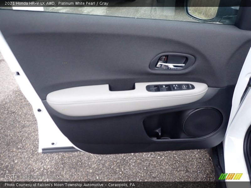 Platinum White Pearl / Gray 2021 Honda HR-V LX AWD