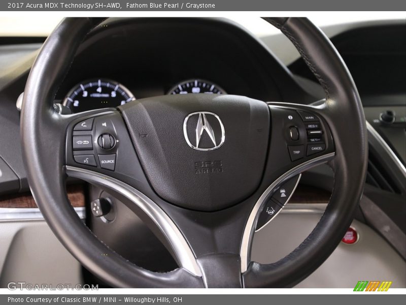 Fathom Blue Pearl / Graystone 2017 Acura MDX Technology SH-AWD