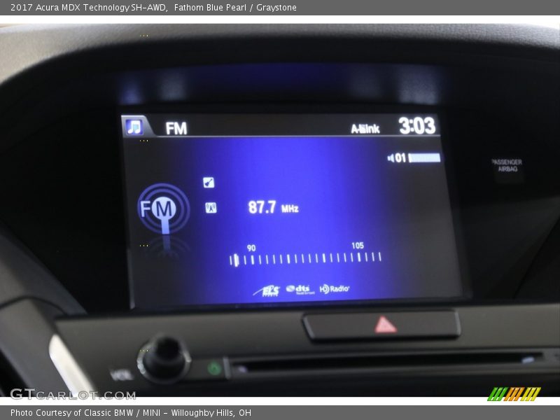 Fathom Blue Pearl / Graystone 2017 Acura MDX Technology SH-AWD