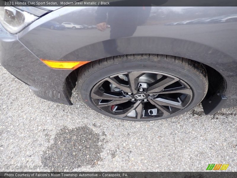 Modern Steel Metallic / Black 2021 Honda Civic Sport Sedan