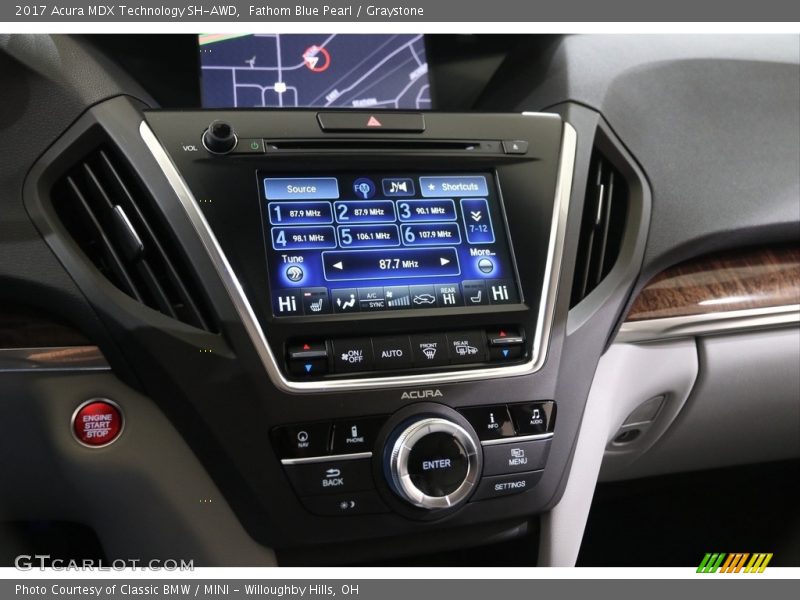 Fathom Blue Pearl / Graystone 2017 Acura MDX Technology SH-AWD