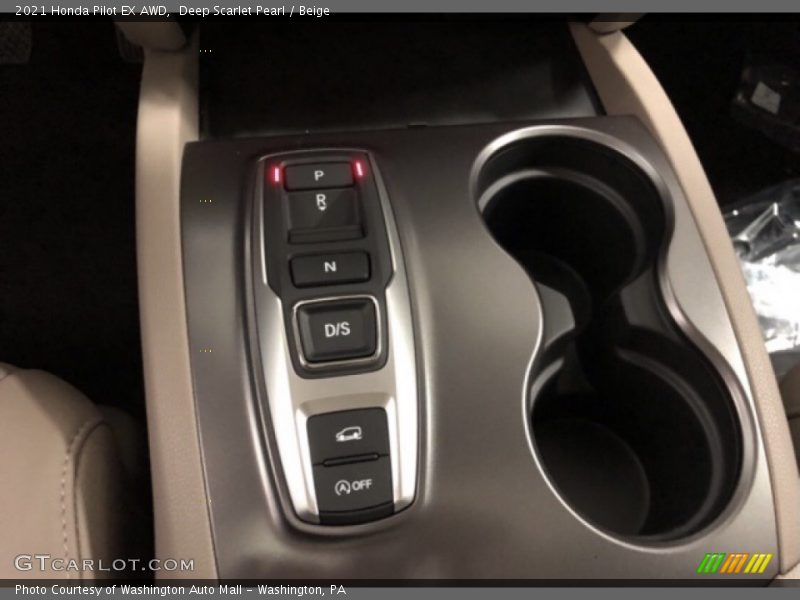 Deep Scarlet Pearl / Beige 2021 Honda Pilot EX AWD