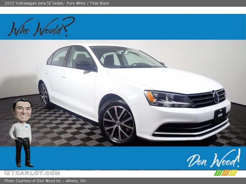 Pure White / Titan Black 2015 Volkswagen Jetta SE Sedan