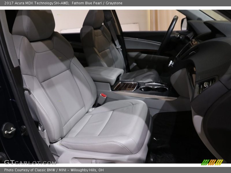 Fathom Blue Pearl / Graystone 2017 Acura MDX Technology SH-AWD