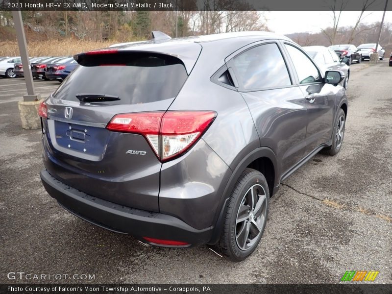 Modern Steel Metallic / Black 2021 Honda HR-V EX AWD