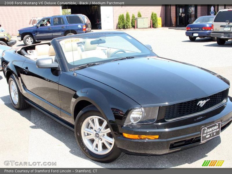 Black / Medium Parchment 2008 Ford Mustang V6 Deluxe Convertible