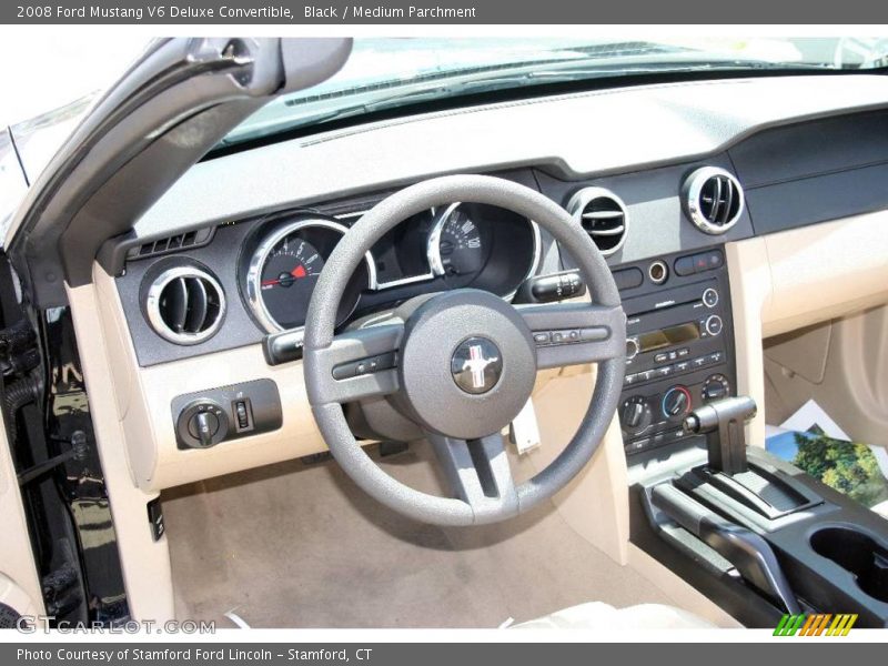 Black / Medium Parchment 2008 Ford Mustang V6 Deluxe Convertible