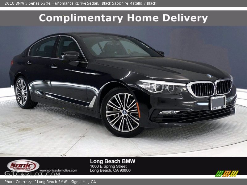 Black Sapphire Metallic / Black 2018 BMW 5 Series 530e iPerfomance xDrive Sedan