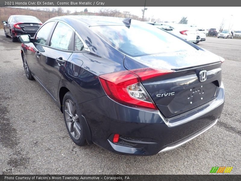 Cosmic Blue Metallic / Gray 2021 Honda Civic EX Sedan