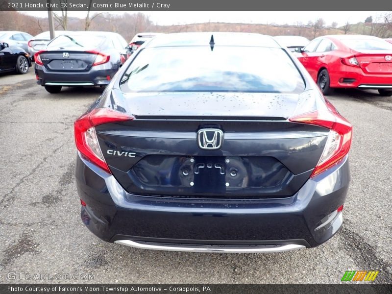 Cosmic Blue Metallic / Gray 2021 Honda Civic EX Sedan