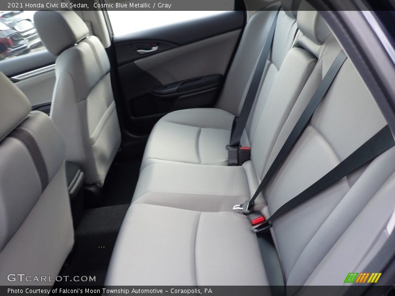 Cosmic Blue Metallic / Gray 2021 Honda Civic EX Sedan