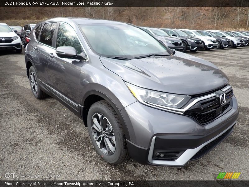 Modern Steel Metallic / Gray 2021 Honda CR-V EX-L AWD