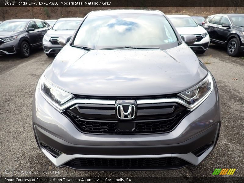 Modern Steel Metallic / Gray 2021 Honda CR-V EX-L AWD