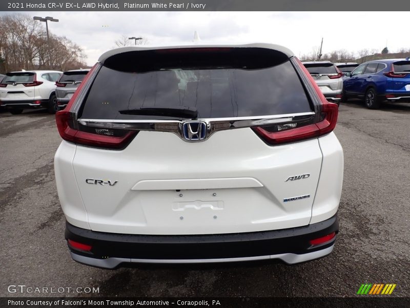 Platinum White Pearl / Ivory 2021 Honda CR-V EX-L AWD Hybrid