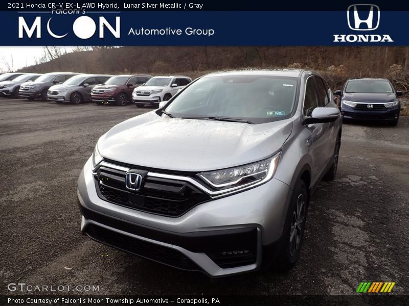 Lunar Silver Metallic / Gray 2021 Honda CR-V EX-L AWD Hybrid