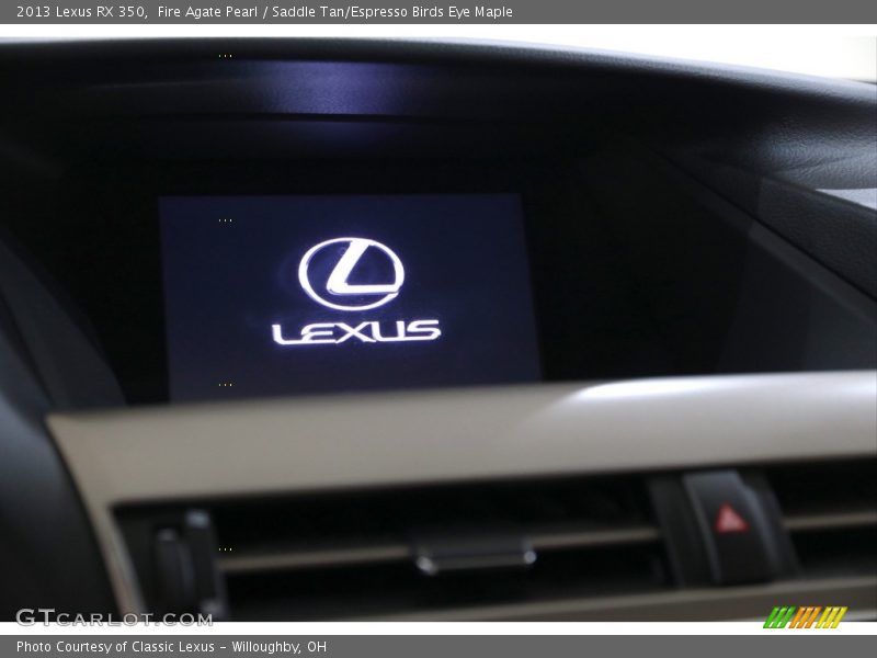 Fire Agate Pearl / Saddle Tan/Espresso Birds Eye Maple 2013 Lexus RX 350