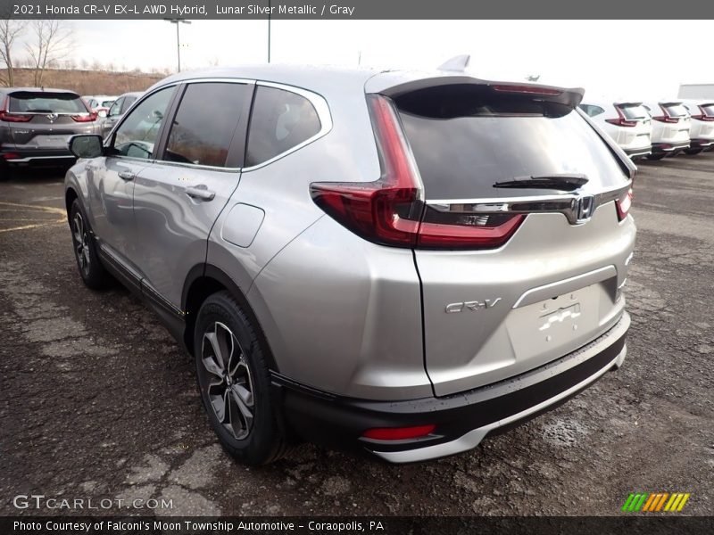 Lunar Silver Metallic / Gray 2021 Honda CR-V EX-L AWD Hybrid