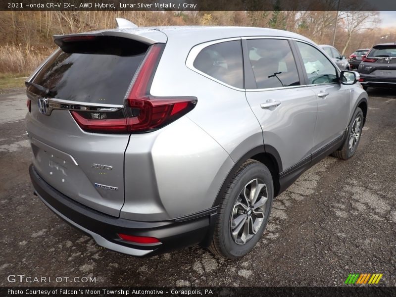 Lunar Silver Metallic / Gray 2021 Honda CR-V EX-L AWD Hybrid