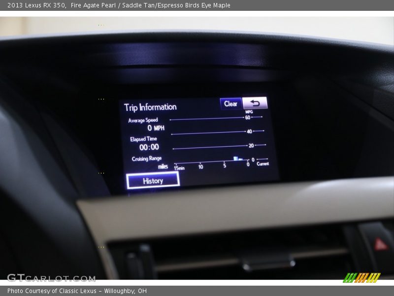 Fire Agate Pearl / Saddle Tan/Espresso Birds Eye Maple 2013 Lexus RX 350