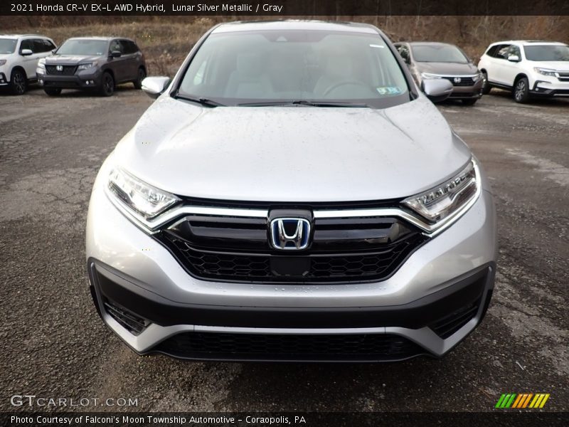 Lunar Silver Metallic / Gray 2021 Honda CR-V EX-L AWD Hybrid