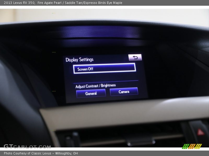 Fire Agate Pearl / Saddle Tan/Espresso Birds Eye Maple 2013 Lexus RX 350