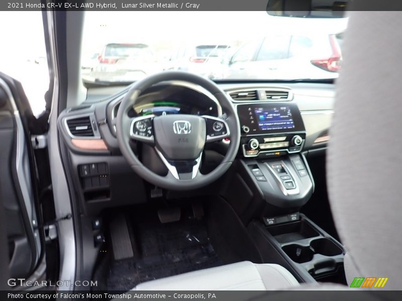 Lunar Silver Metallic / Gray 2021 Honda CR-V EX-L AWD Hybrid