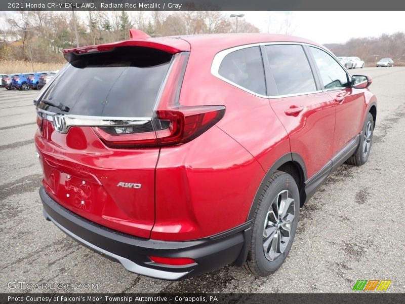 Radiant Red Metallic / Gray 2021 Honda CR-V EX-L AWD