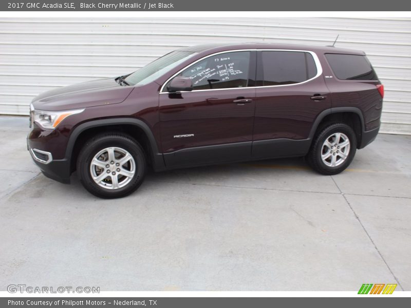Black Cherry Metallic / Jet Black 2017 GMC Acadia SLE
